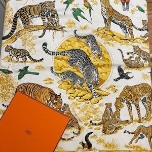 Hermes silk scarf in new condition